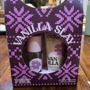PINK Victoria's Secret Vanilla Slay Makeup Set - Purple and White